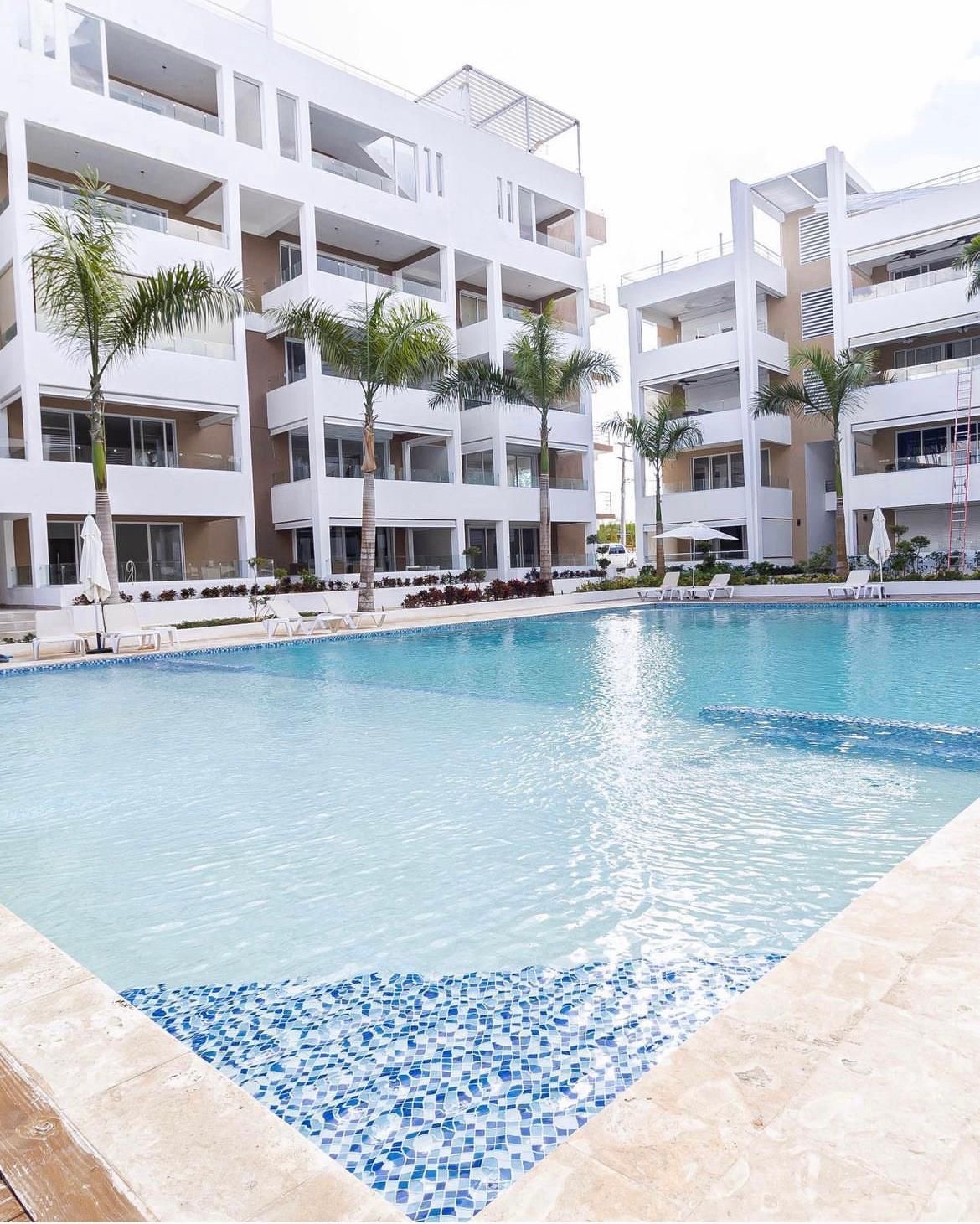 Apartment complex exterior
