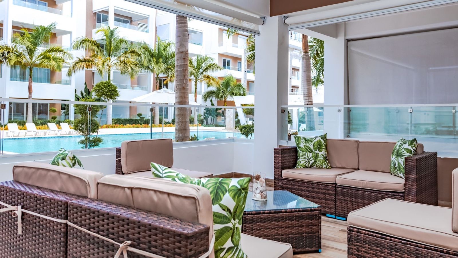 Poolside terrace