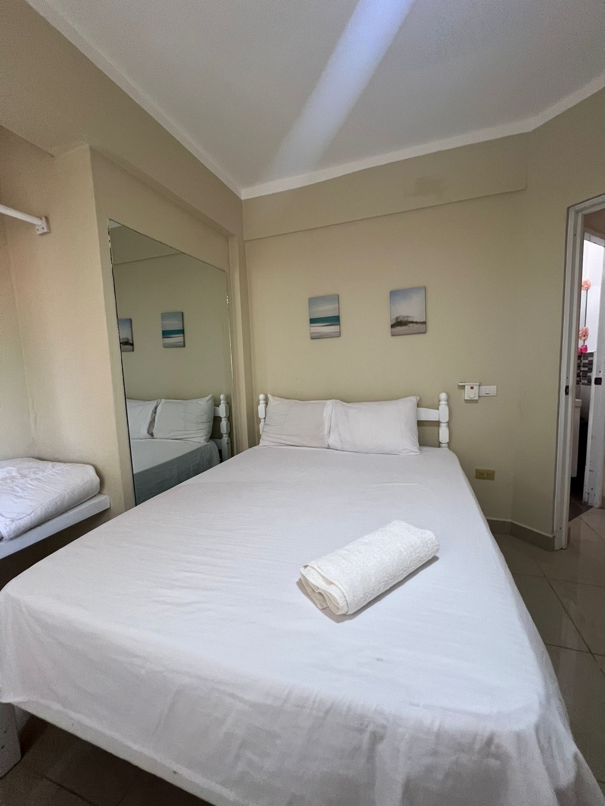 Bedroom with mirror