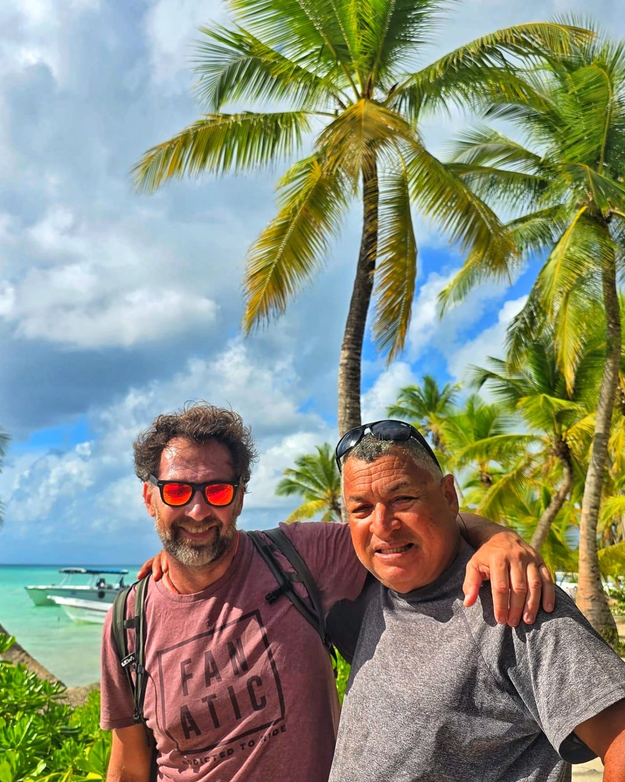 With a guest on Saona Island